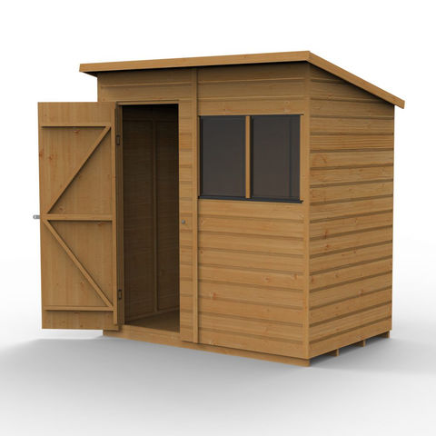 Image of Forest Forest 6'x4' Shiplap Dip Treated Pent Shed (Home Delivery)