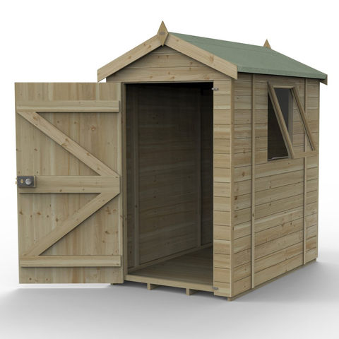Image of Forest Forest Garden Timberdale 6 x 4 Apex Shed (Home Delivery)