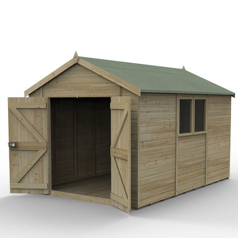 Forest Garden Timberdale 12 x 8  Apex Double Door Shed (Home Delivery)