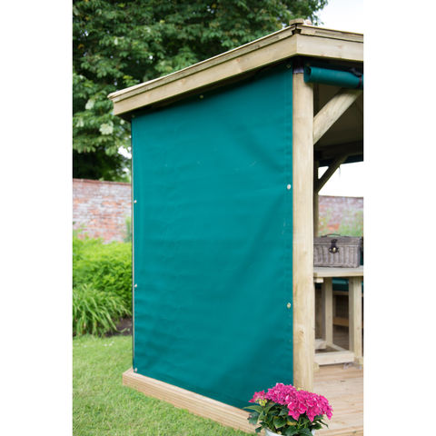 Photo of Forest Forest 5.1m Oval Set Of 8 Garden Gazebo Curtains -green-