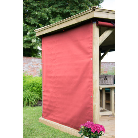 Photo of Forest Forest 5.1m Oval Set Of 8 Garden Gazebo Curtains -terracotta-