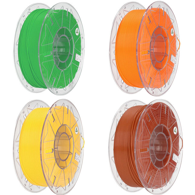 Creality Natural Bundle Hyper Pla Rfid Filament 4x1kg Reels - 1x Green Orange Yellow Brown